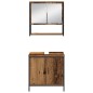 vidaXL Set di mobili da bagno 3 pezzi in legno vecchio e legno ingegnerizzato