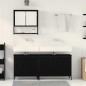 vidaXL Set di mobili da bagno 3 pezzi legno ingegnerizzato quercia nera vidaXL Set di mobili da bagno 3 pezzi legno ingegnerizzato quercia nera