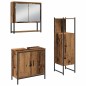 vidaXL Set di mobili da bagno 3 pezzi in legno vecchio e legno ingegnerizzato