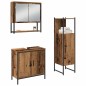 vidaXL Set di mobili da bagno 3 pezzi in legno vecchio e legno ingegnerizzato