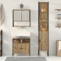 vidaXL Set di Mobili per Bagno in 3 Pezzi in Rovere Artigianale, Fatto in Legno Ingegnerizzato
