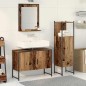 vidaXL Set di mobili per bagno 3 pezzi in legno vecchio in legno ingegnerizzato