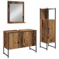 vidaXL Set di mobili per bagno 3 pezzi in legno vecchio in legno ingegnerizzato