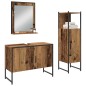 vidaXL Set di mobili per bagno 3 pezzi in legno vecchio in legno ingegnerizzato