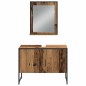 vidaXL Set di mobili per bagno 3 pezzi in legno vecchio in legno ingegnerizzato