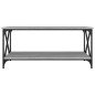 Tavolino Grigio Sonoma 100x50x45cm in Legno Multistrato e Ferro Tavolino Grigio Sonoma 100x50x45cm in Legno Multistrato e Ferro
