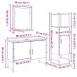 vidaXL Set di mobili da bagno 3 pezzi in legno ingegnerizzato rovere artisan