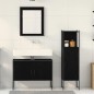 vidaXL Set di mobili per bagno in 3 pezzi legno ingegnerizzato rovere nero