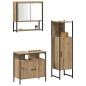 vidaXL Set di Mobili da Bagno in 3 Pezzi Rovere Artigianale Legno Ingegnere