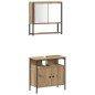 vidaXL Set di Mobili da Bagno in 3 Pezzi Rovere Artigianale Legno Ingegnere