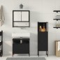 vidaXL Set di Mobili da Bagno 3 Pezzi Quercia Nera Legno Ingenerizzato