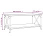 Tavolino Grigio Sonoma 100x50x45cm in Legno Multistrato e Ferro Tavolino Grigio Sonoma 100x50x45cm in Legno Multistrato e Ferro