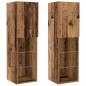 vidaXL Set di 8 Unità Muro TV con LED Legno Antico Legno Ingegnerizzato vidaXL Set di 8 Unità Muro TV con LED Legno Antico Legno Ingegnerizzato