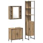 vidaXL Armadio Bagno Quercia Artigianale 33x33x185.5 cm Legno Ingegnerizzato