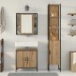 vidaXL Armadio Bagno Quercia Artigianale 33x33x185.5 cm Legno Ingegnerizzato