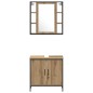 vidaXL Armadio Bagno Quercia Artigianale 33x33x185.5 cm Legno Ingegnerizzato