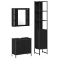 Armadio Lavabo vidaXL Rovere Nero 60x30x60 cm Legno Ingegnerizzato