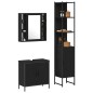 Armadio Lavabo vidaXL Rovere Nero 60x30x60 cm Legno Ingegnerizzato