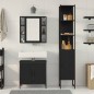 Armadio Lavabo vidaXL Rovere Nero 60x30x60 cm Legno Ingegnerizzato