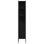 Armadio Lavabo vidaXL Rovere Nero 60x30x60 cm Legno Ingegnerizzato