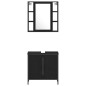 Armadio Lavabo vidaXL Rovere Nero 60x30x60 cm Legno Ingegnerizzato
