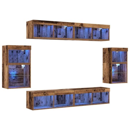 Mensola Galleggiante vidaXL 2 pz Legno Antico 40x28.5x40 cm Legno Ingegnerizzato