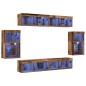 Mensola Galleggiante vidaXL 2 pz Legno Antico 40x28.5x40 cm Legno Ingegnerizzato Mensola Galleggiante vidaXL 2 pz Legno Antico 40x28.5x40 cm Legno Ingegnerizzato