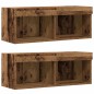 Mensola Galleggiante vidaXL 2 pz Legno Antico 40x28.5x40 cm Legno Ingegnerizzato Mensola Galleggiante vidaXL 2 pz Legno Antico 40x28.5x40 cm Legno Ingegnerizzato