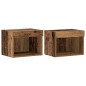 Mensola Galleggiante vidaXL 2 pz Legno Antico 40x28.5x40 cm Legno Ingegnerizzato Mensola Galleggiante vidaXL 2 pz Legno Antico 40x28.5x40 cm Legno Ingegnerizzato