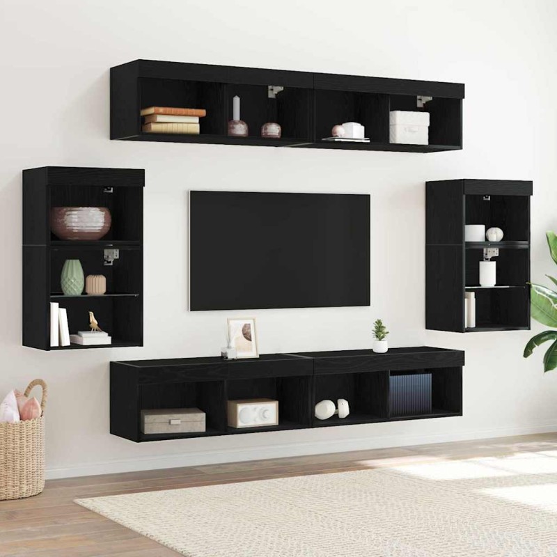 vidaXL Scaffale Flottante 2 pcs Rovere Nero 40x28,5x40 cm Legno Ingegnerizzato vidaXL Scaffale Flottante 2 pcs Rovere Nero 40x28,5x40 cm Legno Ingegnerizzato