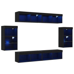 vidaXL Scaffale Flottante 2 pcs Rovere Nero 40x28,5x40 cm Legno Ingegnerizzato