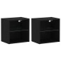 vidaXL Scaffale Flottante 2 pcs Rovere Nero 40x28,5x40 cm Legno Ingegnerizzato vidaXL Scaffale Flottante 2 pcs Rovere Nero 40x28,5x40 cm Legno Ingegnerizzato