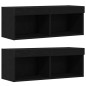 vidaXL Scaffale Flottante 2 pcs Rovere Nero 40x28,5x40 cm Legno Ingegnerizzato vidaXL Scaffale Flottante 2 pcs Rovere Nero 40x28,5x40 cm Legno Ingegnerizzato