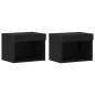vidaXL Scaffale Flottante 2 pcs Rovere Nero 40x28,5x40 cm Legno Ingegnerizzato vidaXL Scaffale Flottante 2 pcs Rovere Nero 40x28,5x40 cm Legno Ingegnerizzato