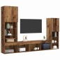 Mobile TV vidaXL con luci LED Legno invecchiato 40.5x30x102 cm Mobile TV vidaXL con luci LED Legno invecchiato 40.5x30x102 cm