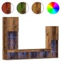 Mobile TV vidaXL con luci LED Legno invecchiato 40.5x30x102 cm Mobile TV vidaXL con luci LED Legno invecchiato 40.5x30x102 cm