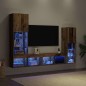 Mobile TV vidaXL con luci LED Legno invecchiato 40.5x30x102 cm Mobile TV vidaXL con luci LED Legno invecchiato 40.5x30x102 cm