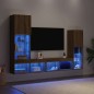 Mobile TV vidaXL con luci LED Rovere Artigianale 40.5x30x102 cm Mobile TV vidaXL con luci LED Rovere Artigianale 40.5x30x102 cm