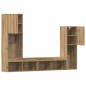 Mobile TV vidaXL con luci LED Rovere Artigianale 40.5x30x102 cm Mobile TV vidaXL con luci LED Rovere Artigianale 40.5x30x102 cm