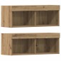 Mobile TV vidaXL con luci LED Rovere Artigianale 40.5x30x102 cm Mobile TV vidaXL con luci LED Rovere Artigianale 40.5x30x102 cm