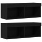 vidaXL Mobile TV LED Rovere Nero 30.5x30x102 cm Legno Ingegnerizzato vidaXL Mobile TV LED Rovere Nero 30.5x30x102 cm Legno Ingegnerizzato