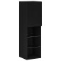 vidaXL Mobile TV LED Rovere Nero 30.5x30x102 cm Legno Ingegnerizzato vidaXL Mobile TV LED Rovere Nero 30.5x30x102 cm Legno Ingegnerizzato