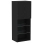 vidaXL Mobile TV LED Rovere Nero 30.5x30x102 cm Legno Ingegnerizzato vidaXL Mobile TV LED Rovere Nero 30.5x30x102 cm Legno Ingegnerizzato