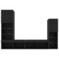 vidaXL Mobile TV LED Rovere Nero 30.5x30x102 cm Legno Ingegnerizzato vidaXL Mobile TV LED Rovere Nero 30.5x30x102 cm Legno Ingegnerizzato