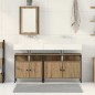 vidaXL Set di mobili da bagno 3 pezzi Rovere artigianale Legno ingegnerizzato