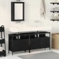 vidaXL Set di mobili per bagno 3 pezzi in legno ingegnerizzato rovere nero vidaXL Set di mobili per bagno 3 pezzi in legno ingegnerizzato rovere nero