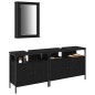 vidaXL Set di mobili per bagno 3 pezzi in legno ingegnerizzato rovere nero vidaXL Set di mobili per bagno 3 pezzi in legno ingegnerizzato rovere nero