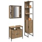 vidaXL Set di mobili da bagno in 3 pezzi - Legno ingegnerizzato in rovere artigianale vidaXL Set di mobili da bagno in 3 pezzi - Legno ingegnerizzato in rovere artigianale