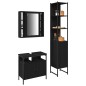 vidaXL Set di mobili da bagno in 3 pezzi - Legno ingegnerizzato rovere nero vidaXL Set di mobili da bagno in 3 pezzi - Legno ingegnerizzato rovere nero