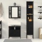 vidaXL Set di mobili da bagno in 3 pezzi - Legno ingegnerizzato rovere nero vidaXL Set di mobili da bagno in 3 pezzi - Legno ingegnerizzato rovere nero
